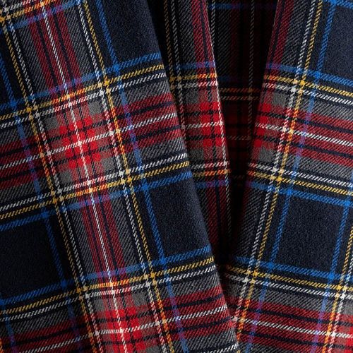 Ткань костюмная К26-105 темно-синий принтованный