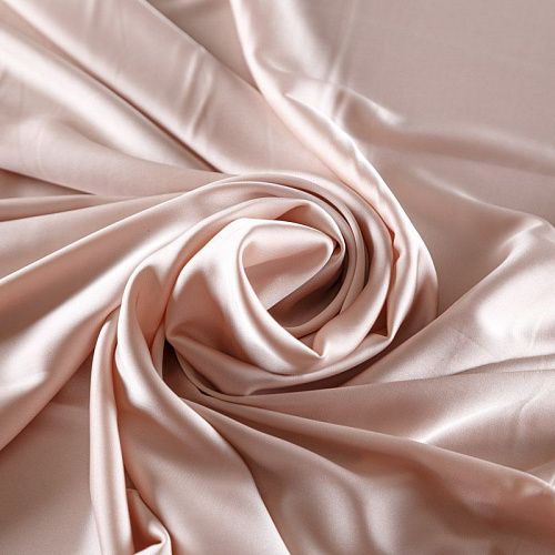 Шелк синтетический 065-08988 пудровый однотонный