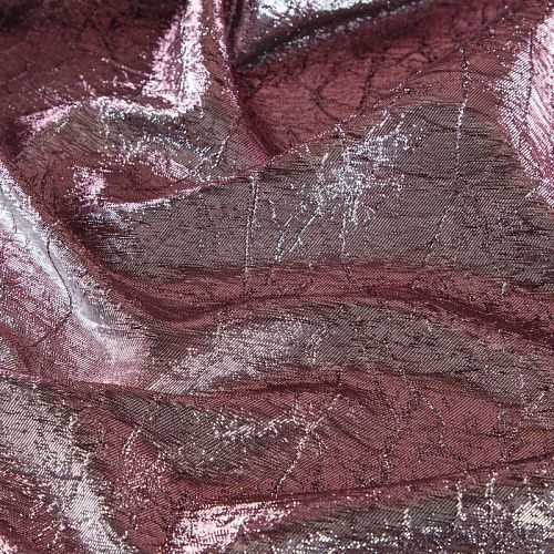 Парча крэш 041-13603 серебристо-розовый