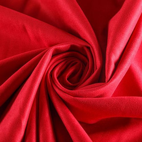 Замша искусственная 018-05644 красный однотонный