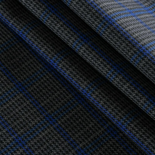 Ткань костюмная 025-11963 серый принтованный