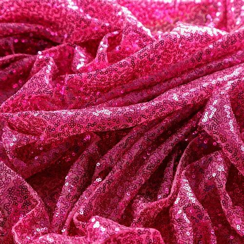 Пайетки на сетке 055-02834 фуксия однотонный