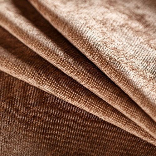 Ткань портьерная шенилл h-300 см 21-02-04683 коричневый однотонный