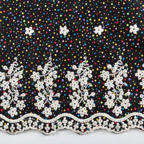 Шитье 067-07611 черный принтованный