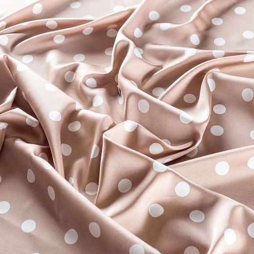 Шелк синтетический 065-01337 капучино принтованный