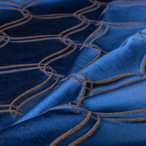 Ткань портьерная жаккард Т274-02-40 синий