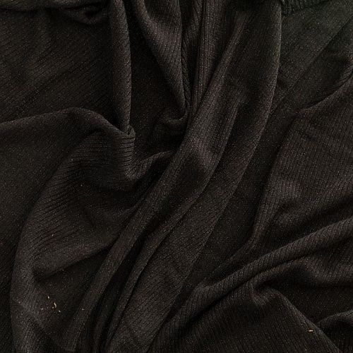 Трикотаж с люрексом 1020-341-056-0029 черный однотонный