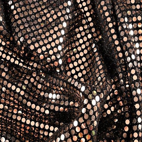 Трикотаж с пайетками 056-11080 черный/золото