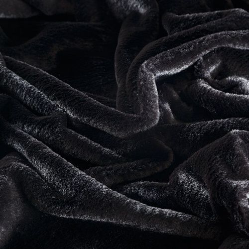 Мех искусственный 037-04424 черный однотонный