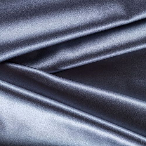 Шелк натуральный К15-1191 пепельно-синий однотонный
