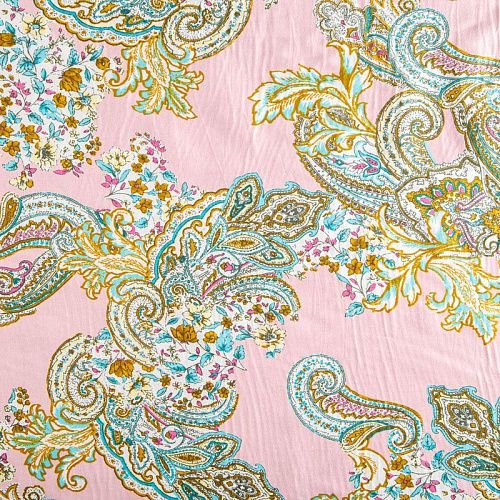 Хлопок 063-02039 бледно-розовый принтованный