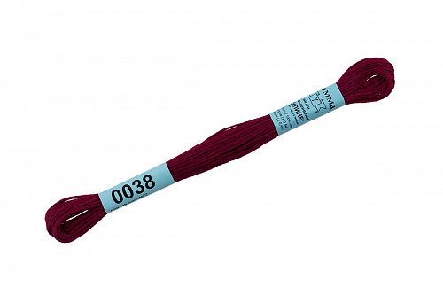 Нитки для вышивания Gamma мулине 8 м 0038 вишневый