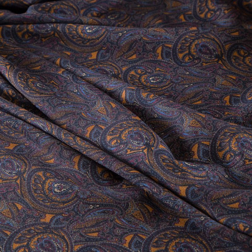 Шерсть плательная Etro 066-19191 пыльно-фиолетовый принтованный