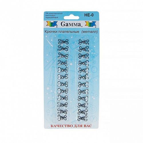 Крючки плательные Gamma металл 2 шт HE-0 черный 