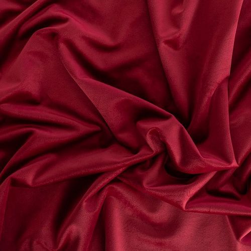 Ткань портьерная бархат h-300 см 500-02-20 малиновый однотонный