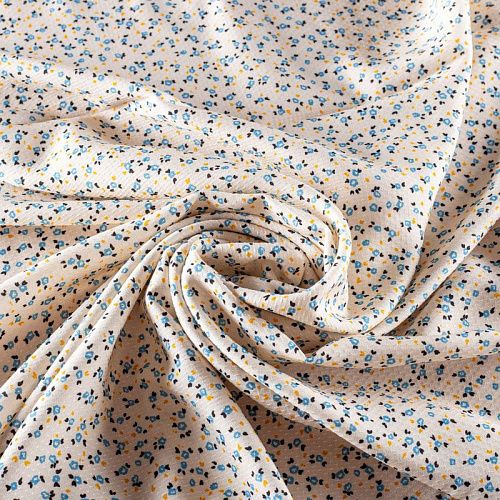 Вискоза 009-1013 сливочный принтованный