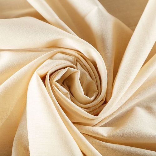 Хлопок-вуаль 063-07411 сливочный однотонный
