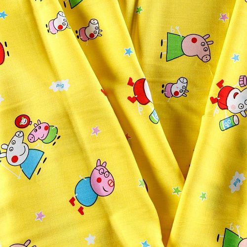 Штапель 069-08269 желтый принтованный