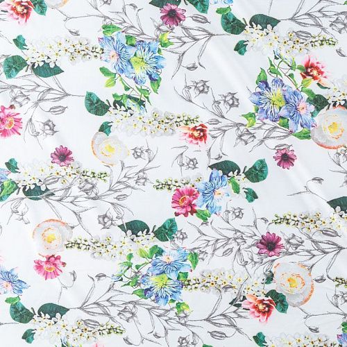 Вискоза "Лоренцо" 036-08162 белый принтованный