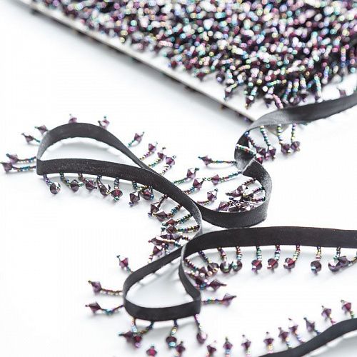 Бахрома 30 мм PA0240-113 черный/мультиколор