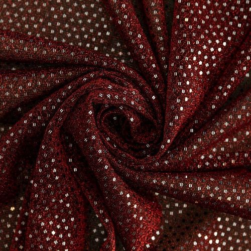 Трикотаж с люрексом К33-533 бордовый однотонный