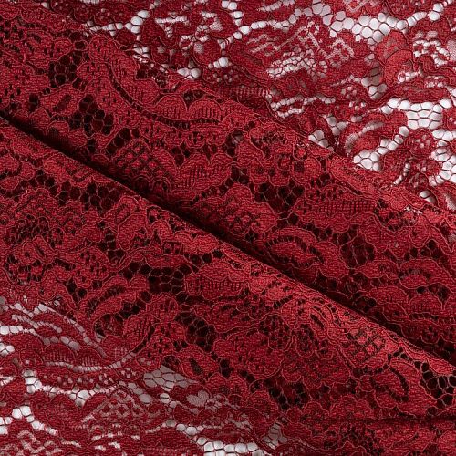 Гипюр К33-511 бордовый однотонный