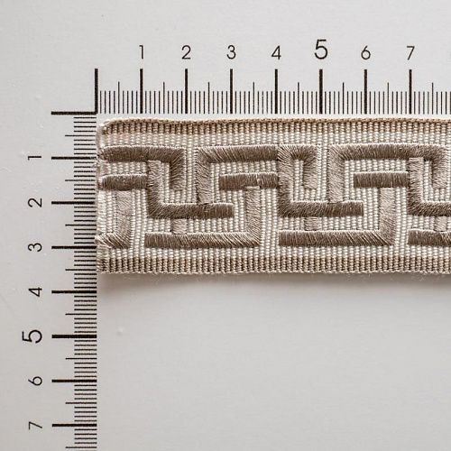 Бордюр жаккардовый 3,5 см 0000-357-104-008 светло-серый