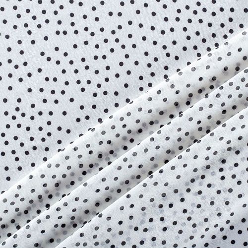 Креп-шифон 027-01873 белый принтованный