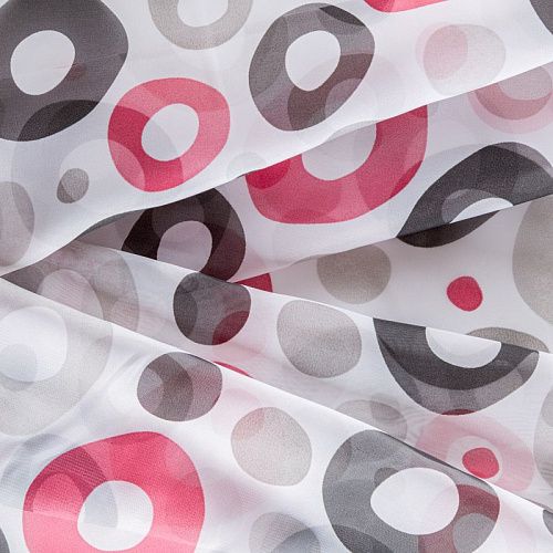 Тюль капрон Т292-01-223 белый принтованный