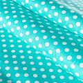 Бязь 007-00641 бирюзовый принтованный