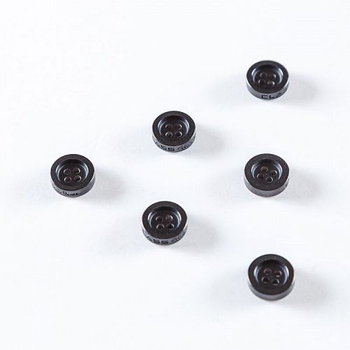 Пуговица с проколами 12 мм пластик 497146 черный