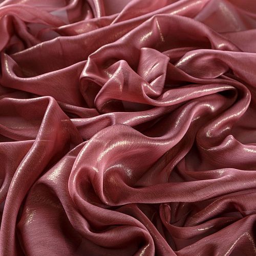 Шифон с напылением 068-09776 розовый антик однотонный