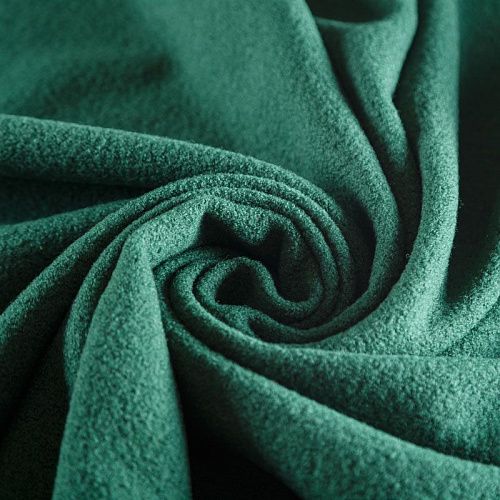 Букле 006-06418 холодный зеленый однотонный