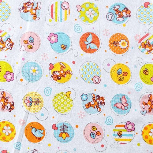 Фланель 060-09942 белый принтованный