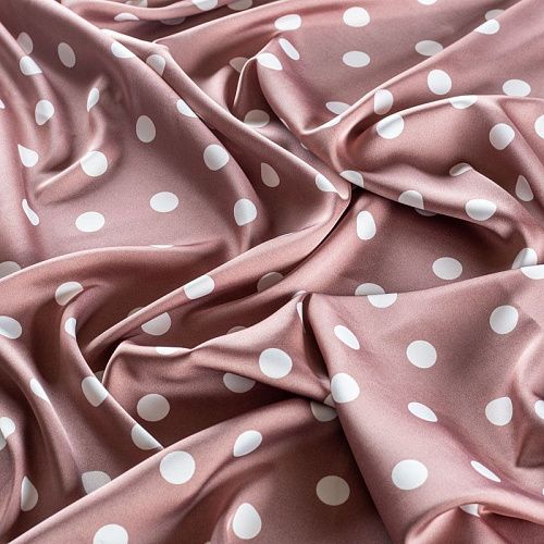 Шелк синтетический 065-01327 розовато-бронзовый принтованный