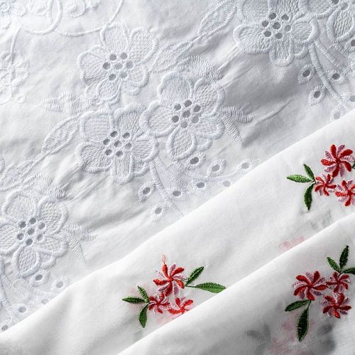 Шитье К33-223 белый с вышивкой