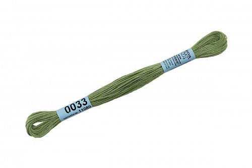 Нитки для вышивания Gamma мулине 8 м 0033 светло-зеленый