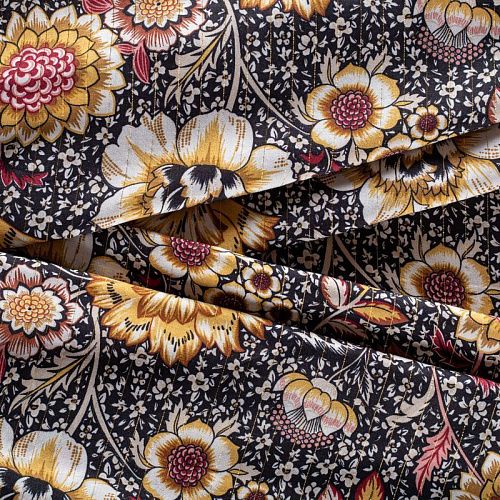 Вискоза с люрексом 009-00902 черный принтованный