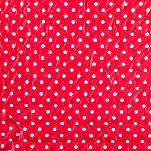 Ткань курточная 033-03818 красный принтованный