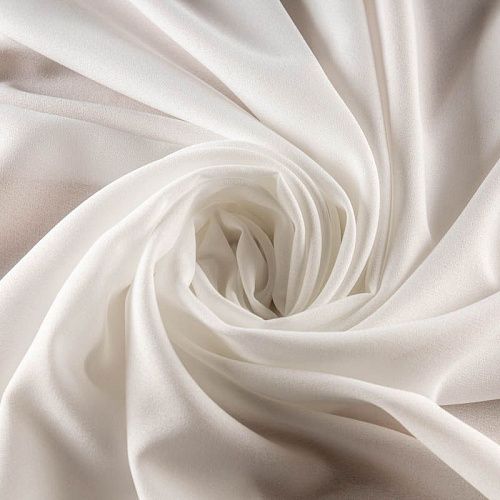 Крепдешин синтетический К28-980 молочный однотонный