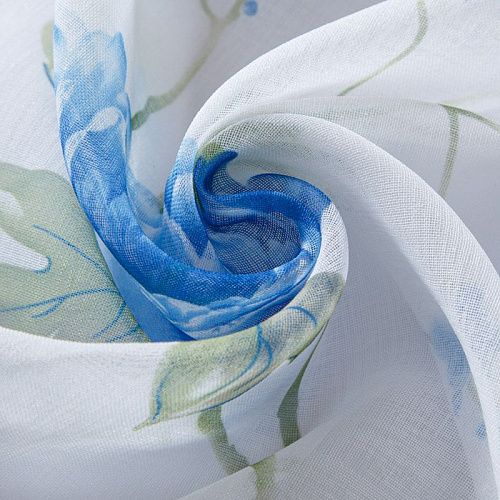 Тюль лен h-280 см 05-01-10474 белый принтованный