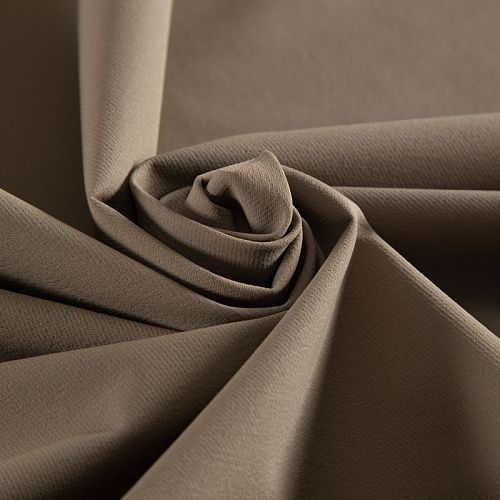 Ткань плащевая стрейч 042-20787 коричневый хаки однотонный