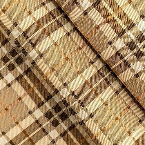 Гобелен гостиный 513-02-05 бежево-коричневый клетка