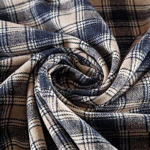 Твид 052-05368 бежево-синий