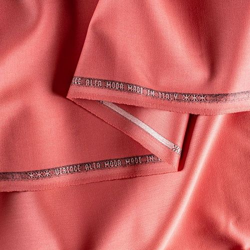 Ткань костюмная К22-594 кораллово-розовый однотонный