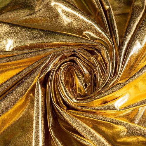 Трикотаж лазер К33-964 золотистый однотонный