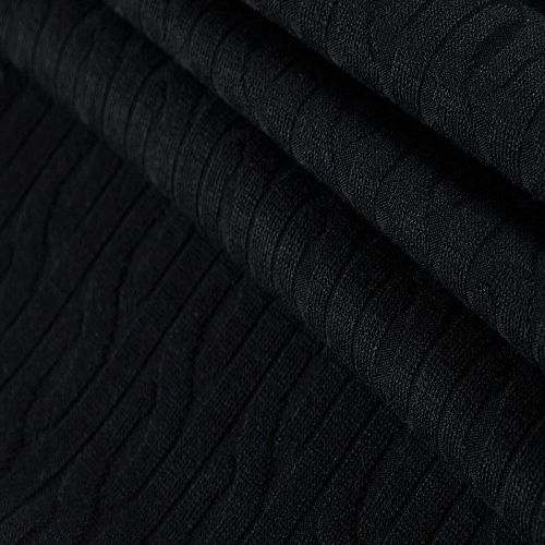 Трикотаж 056-10486 черный однотонный