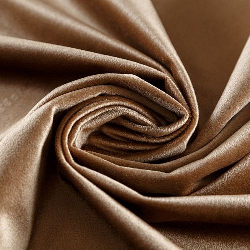 Ткань микровелюр 09-02-08937 шелковисто-коричневый однотонный