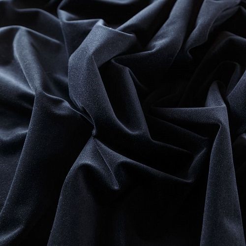 Ткань портьерная бархат h-300 см 09-02-04526 черный однотонный