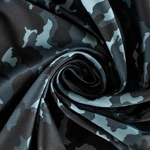 Коттон камуфлированный К10-009 серый принтованный